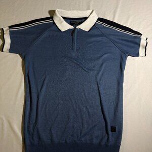 Eighth Avenue Men's Short Sleeve 1/4 Zip Polo Shirt Size Small